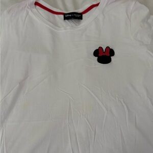 Kate Spade Kids White Tee with Minnie Mouse Patch